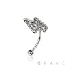 MULTI CZ LIGHTNING THUNDER 316L SURGICAL STEEL CURVED BARBELL/EYEBROW